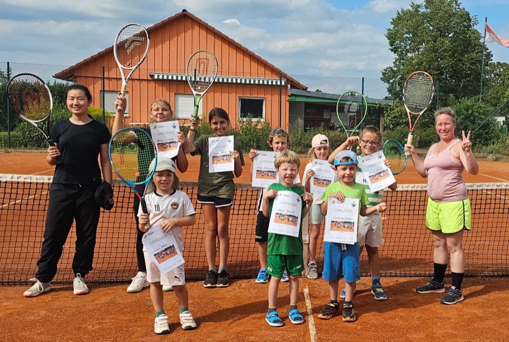 Abschlussturnier mit Urkunden, Tenniscamp 2024